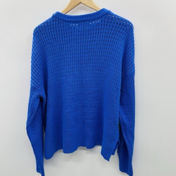 On 34th Womens Plus Size 1X Crewneck Cotton-Blend Cable-Knit Sweater $59 193 - Picture 4 of 7